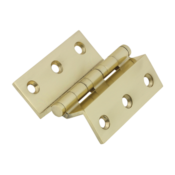 Cranked Ball Race Hinges - Solid Brass