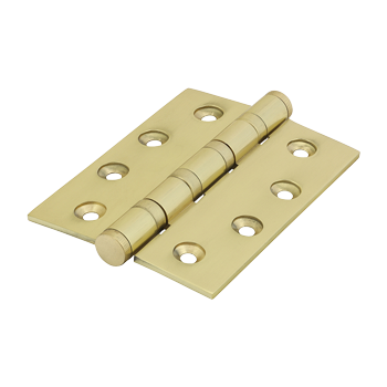 102mm x 76mm Performance Ball Race Hinges - Solid Brass - Polished Brass