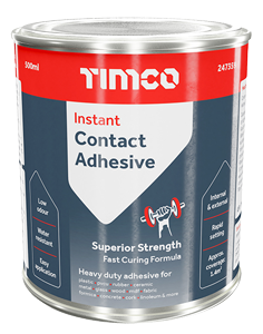 Timco Instant Contact Adhesive  - Liquid 500ml Tin
