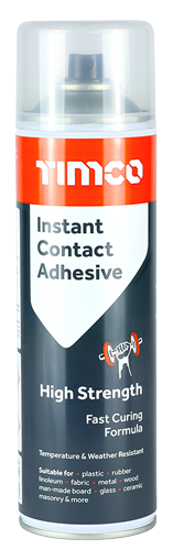 Timco Instant Contact Adhesive  - 500ml Spray Can