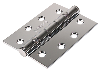 102mm x 76mm Twin Ball Bearing Hinge - Poliched Chrome - Pack of 2