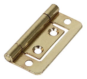 50mm x 38.5mm Flush Hinge - Electro Brass Plated - Pack of 2