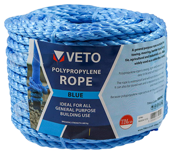 Blue Polypropylene Nylon Rope