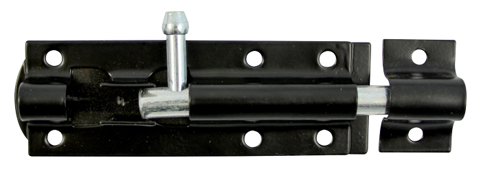 Straight Tower Bolt Black Plated 3